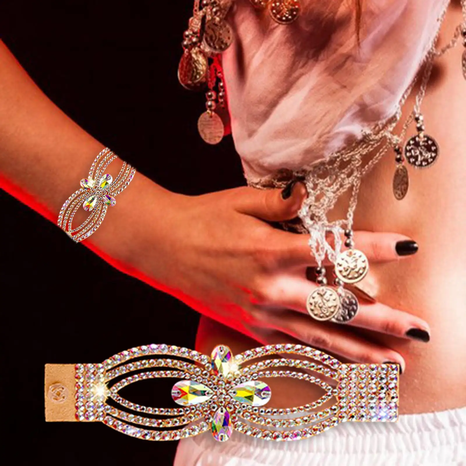 Belly Dance Bracelet Jewelry Bracelets for Stage Performance Parties Wedding