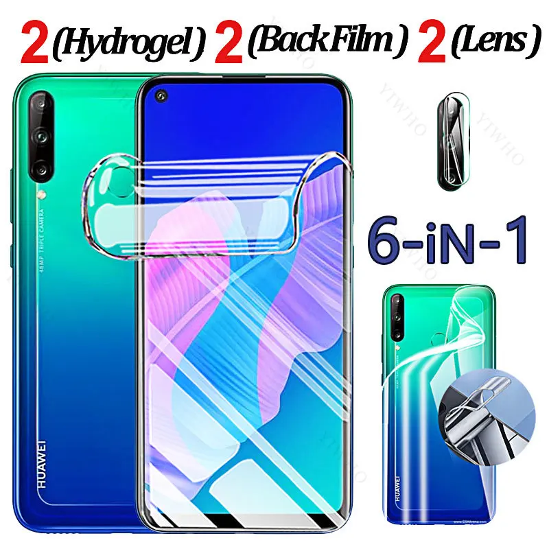 Screen Protectors Cases Hydrogel Film for Huawei P 40 Lite E Camera Lens for Huawei P40LiteE Front Back Protective 6.39