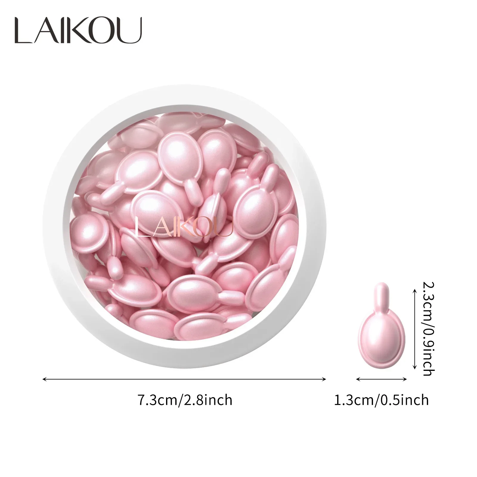 LAIKOU Sakura Capsule Essential Oil Facial Serum Moisturizing Brightening Serum Anti-Wrinkle Firming Brighten 30pcs*0.5ml