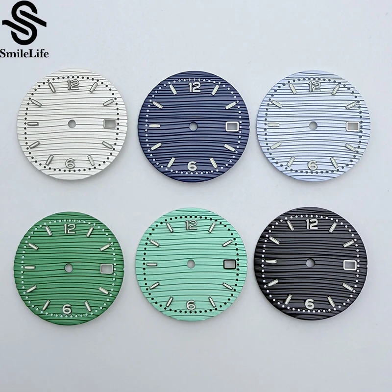 SmileLife Nautilus Watch Dial NH35 Dail Green Luminous 30.5mm Dial Fit NH35/NH36Automatic Movement Nautilus Watch Case