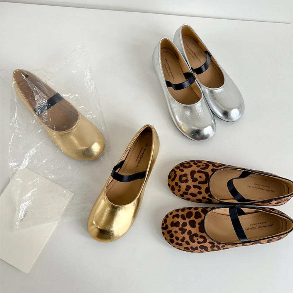 

Spring and summer ballet flat shoes, women's round toe fashionable outerwear, professional work, Mary Jane women's singles shoes