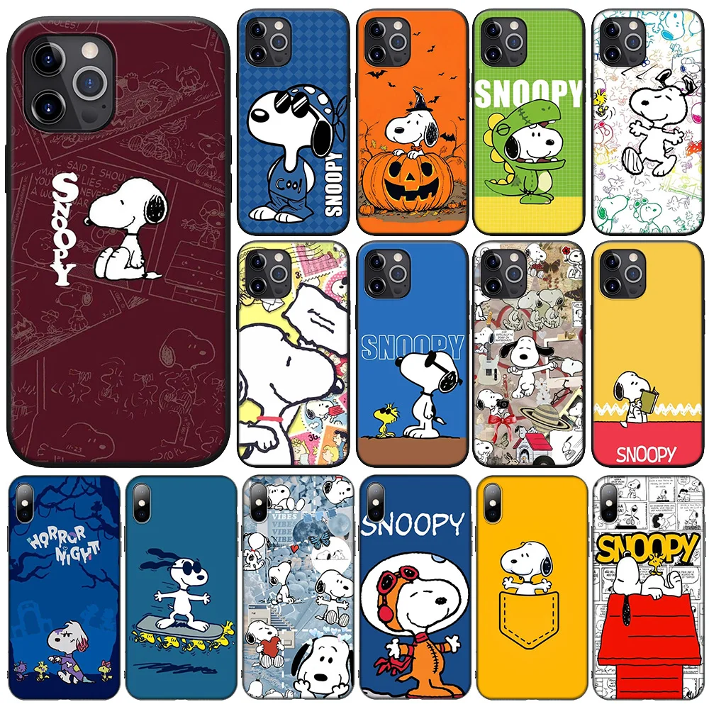 F-143 S-Snoopys Cute Dog New Phone Case for Samsung Galaxy A15 S10E S9 S8 Note 20 10 9 8 Plus Lite