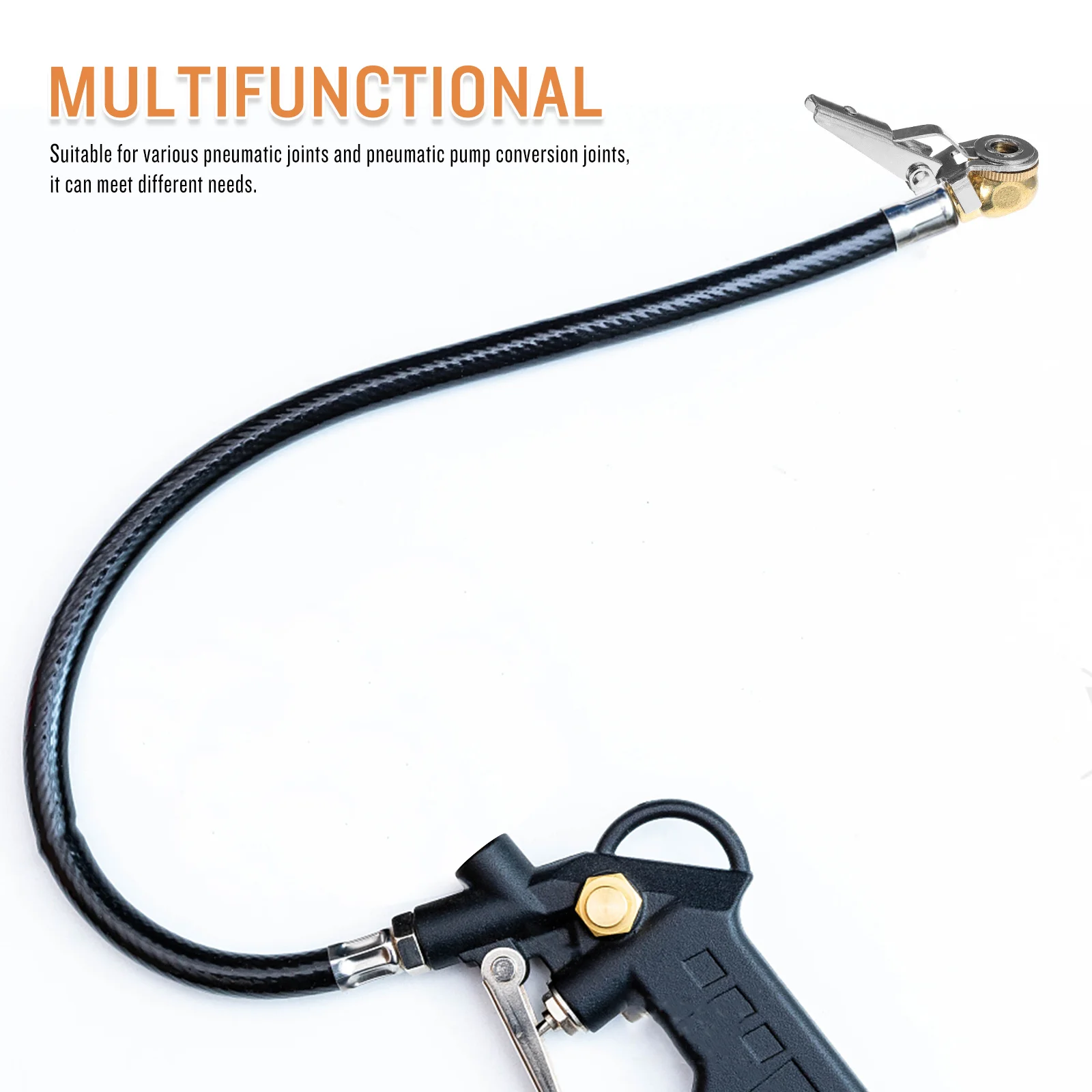 

Car Tire Inflation Heavy Duty Air Compressor Accessory Quick Connect Tire Air Chuck Strong Copper Material Efficient