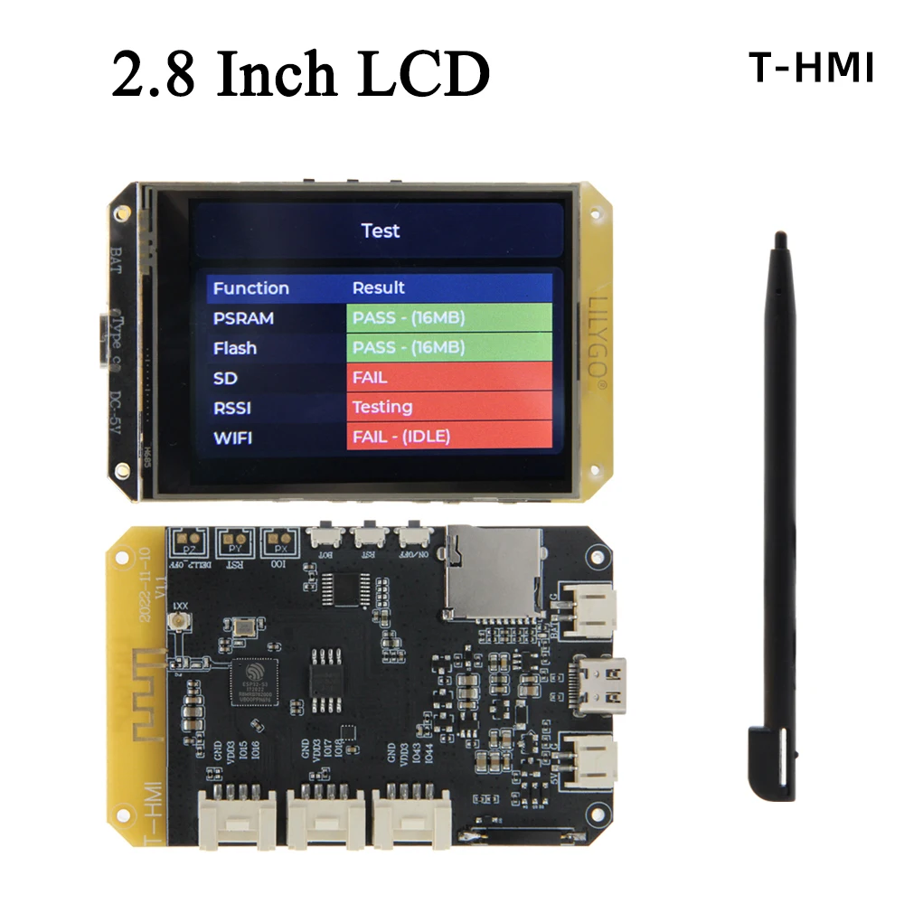 ESP32-S3 Touch Display 2.8 inch ST7789 LCD Wi-Fi Bluetooth 5.0 Development TF Type C On-Board 16MB Flash