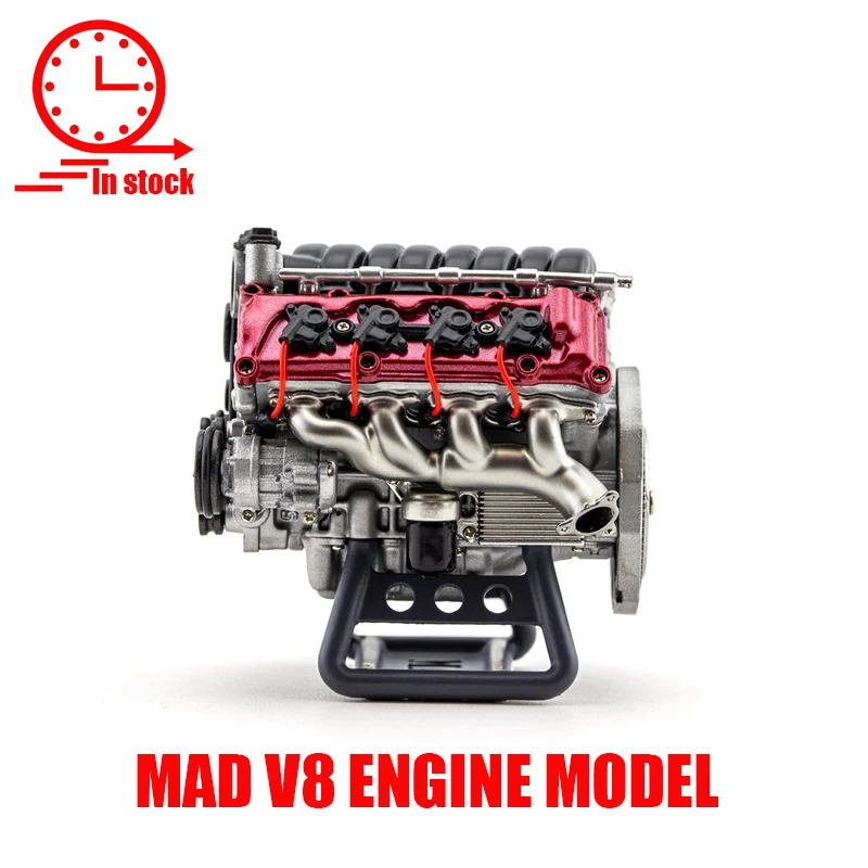 

MAD V8 Engine Model Internal Combustion Engine Assembly RC Car Suitable for Remote Control Car DIY Toys Social Games