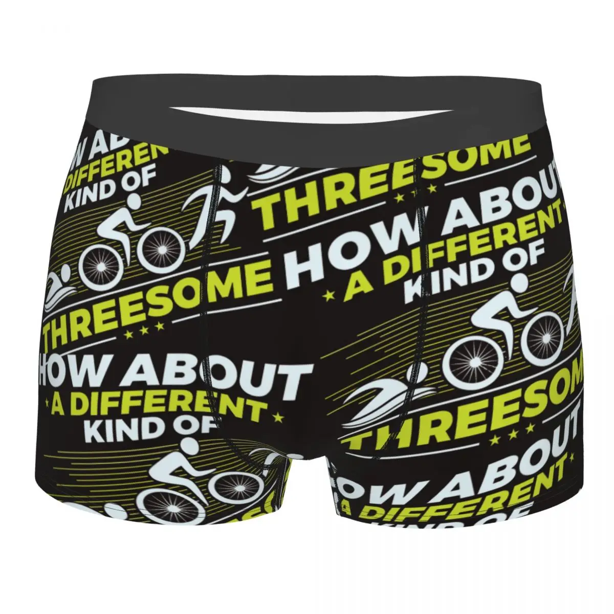 

How About A Different Kind Of Threesome Man's Boxer Briefs Triathlon Highly Breathable Underwear High Quality Print Shorts