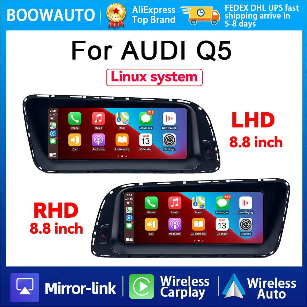 factory price new Multimedia Linux Screen For Audi A4 s4 B8 2009-2015 Wireless CarPlay Android Auto Airplay Car Player Function