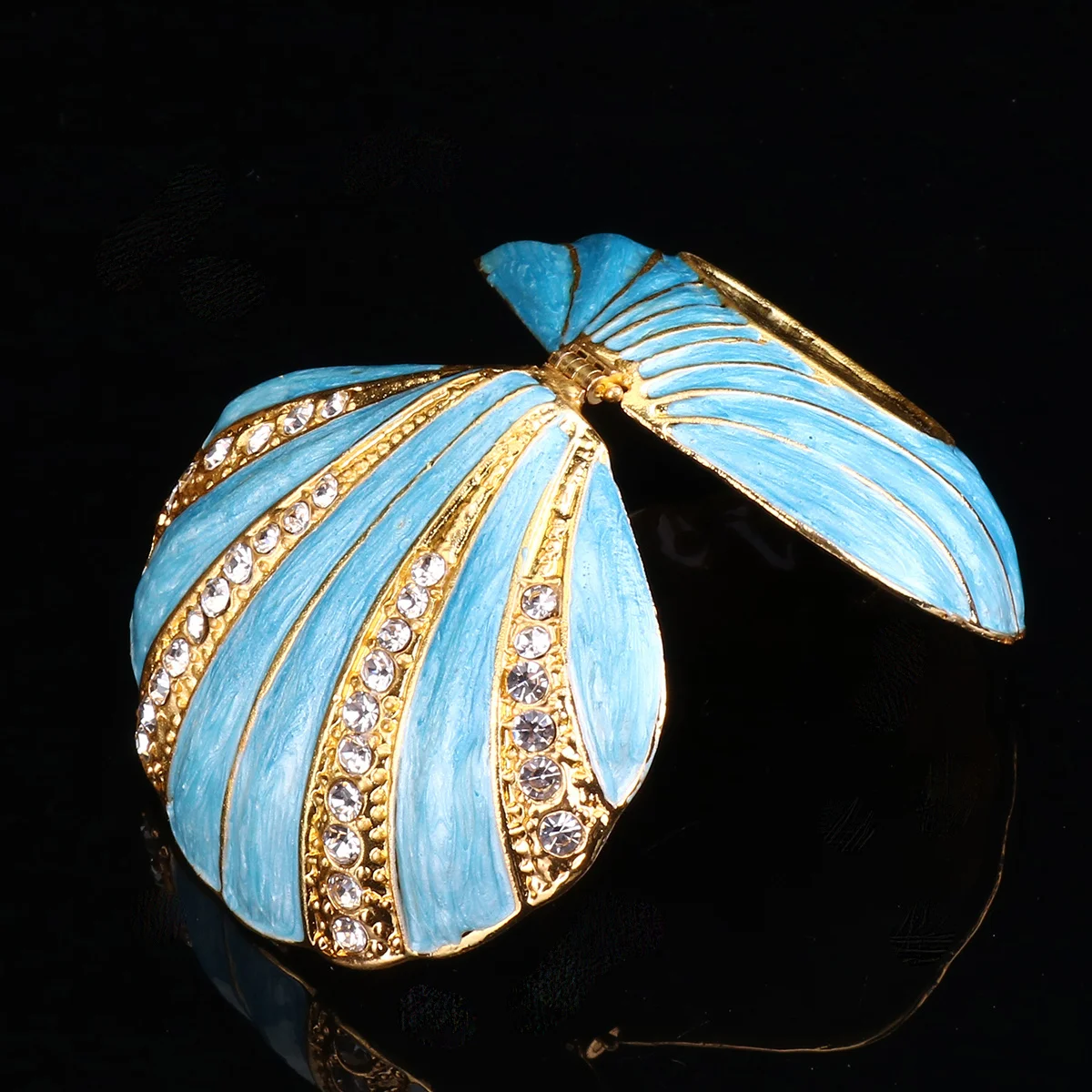 

1Pcs Shell Design Jewelry Box Alloy Ring Earring Case Sea Style Small Jewelry Storage Organizer Gift Box for Weddings Birthdays