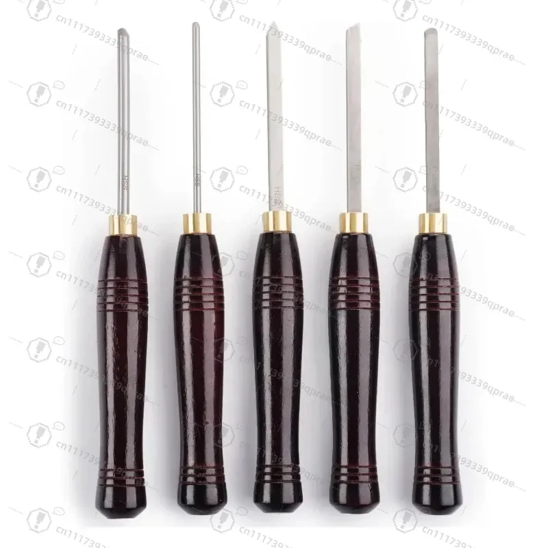5pcs HSS Wood Turning Tools Lathe Chisel kit with Wooden Box High Speed Steel Woodworking Tool Set