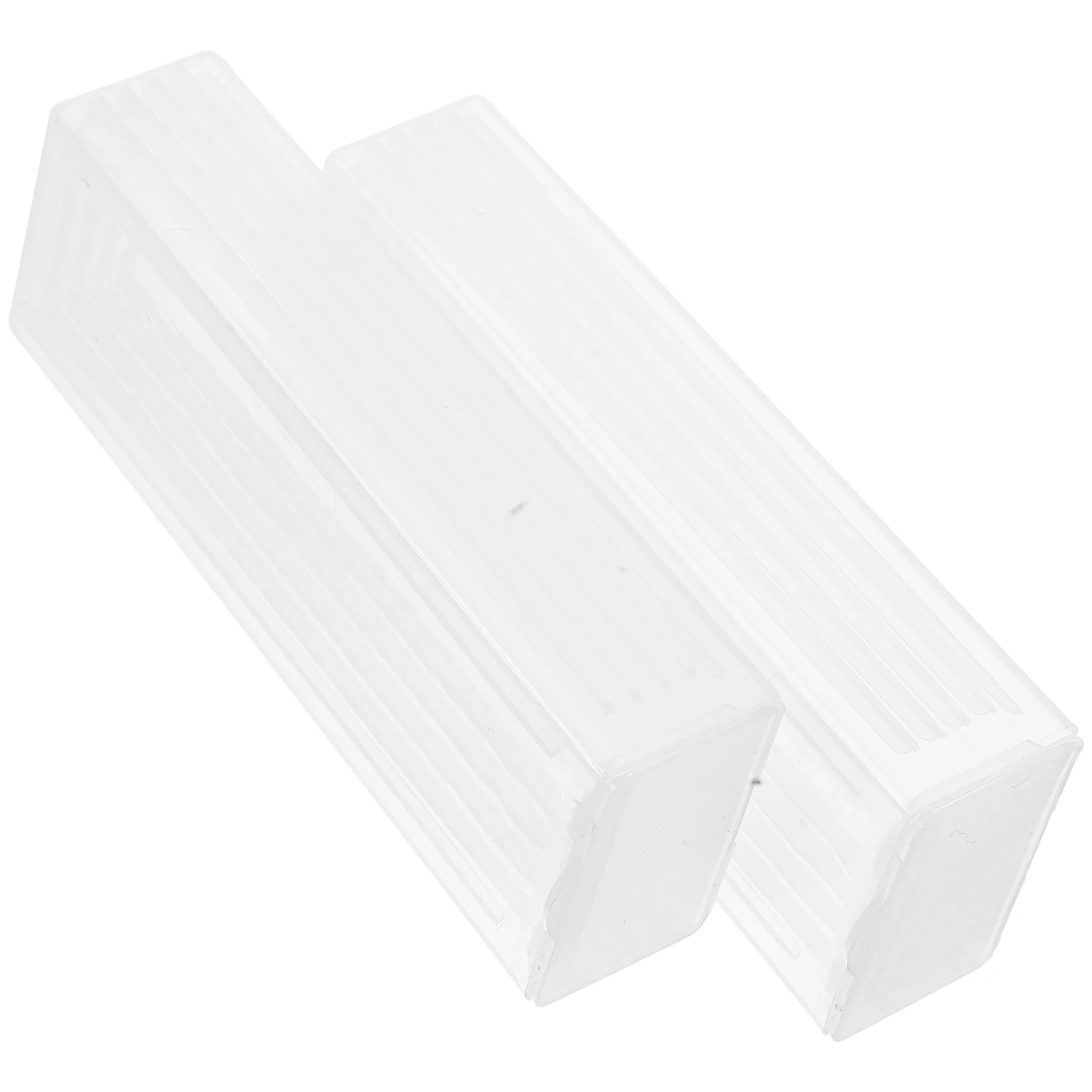 

2pcs Portable Pp Plastic Microscope Slide Case For Lab Storage Box Transparent Protective Container Organizer For Glass Slides