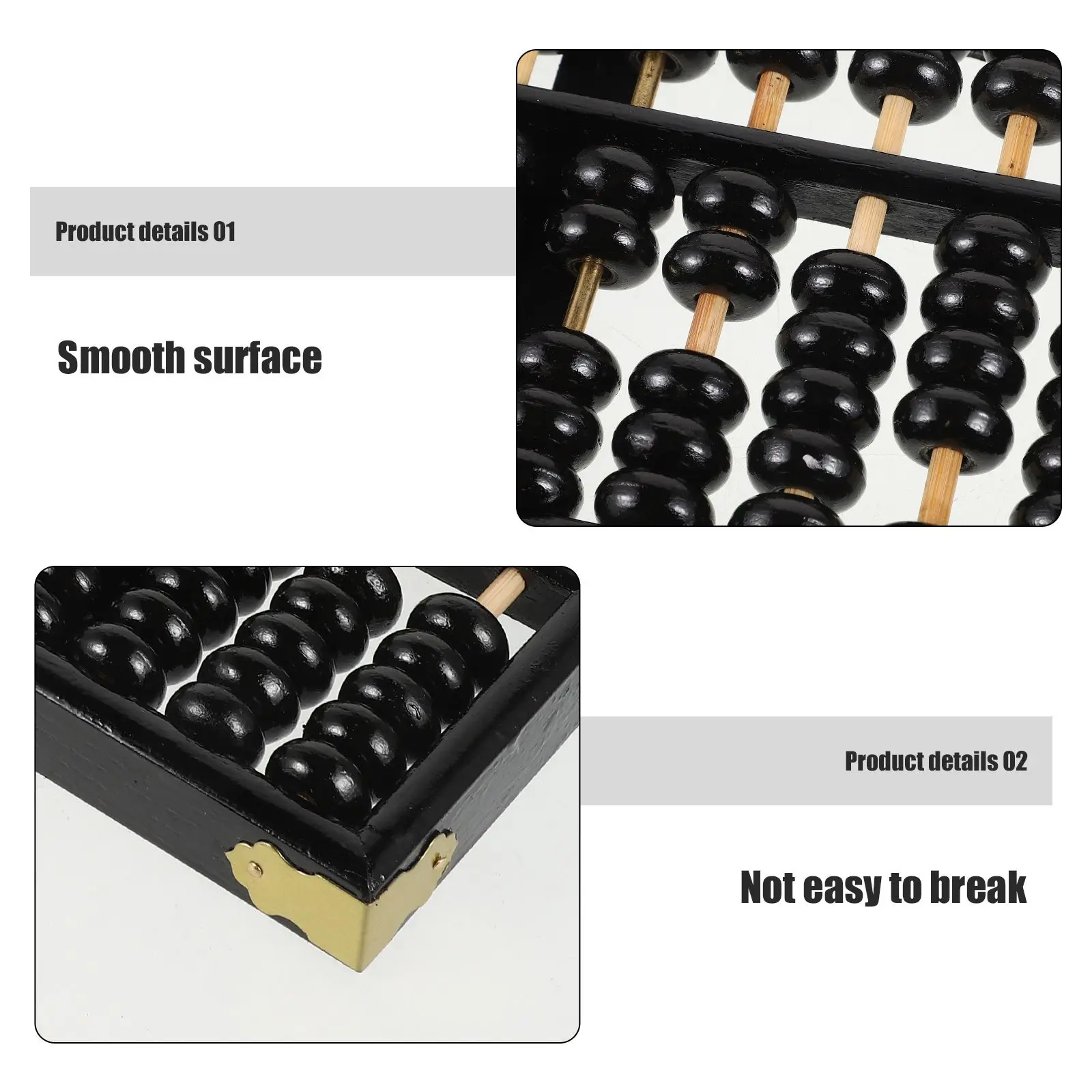 Wooden Abacus for Kids Children Arithmetic Frame Students Math Bead Counting Tool 13 Digits Rods Educational Toy Brain