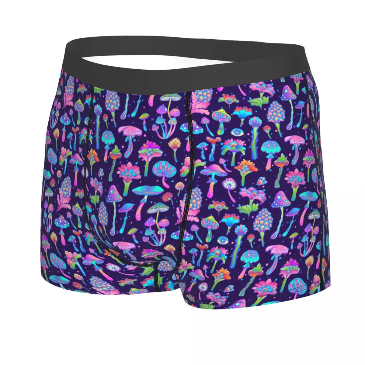 Fashion Psychedelic Magic Mushroom Trippy Hippie Boxers Shorts Underpants Male Comfortable Briefs Underwear