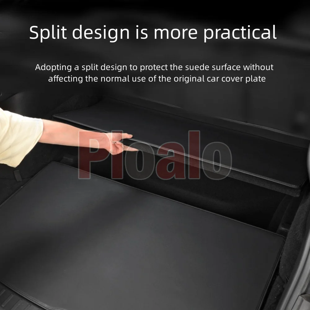 For Tesla Model Y 3 Leather Trunk Mats Fully Surrounded Waterproof Non-Slip All Weather Liner Custom Exact Fit Car Interior