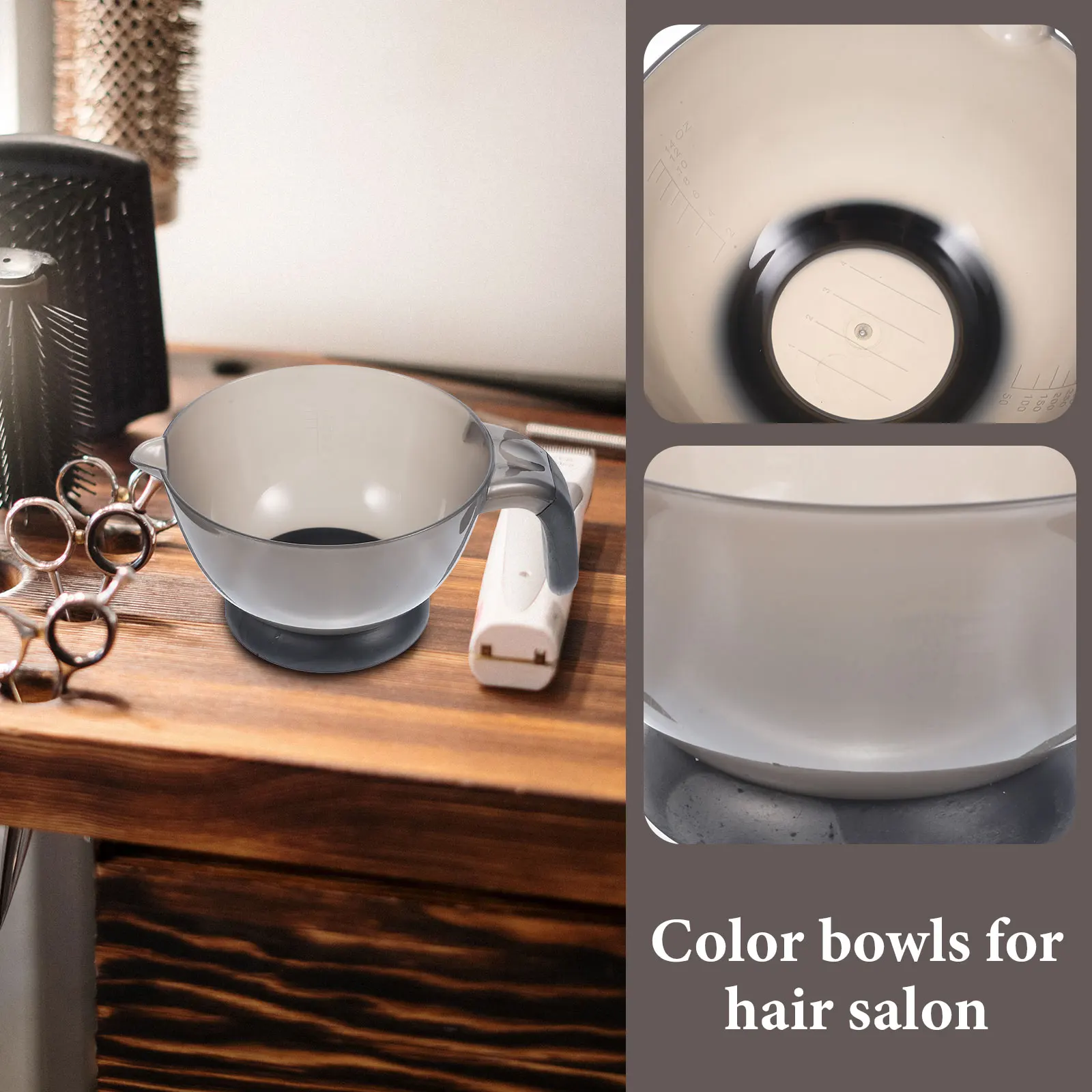 

2pcs Thickened Hair Dye Bowls Color Mixing Bowl With Handle For Salon Reusable Tinting Bowl Set Hair Coloring Tools