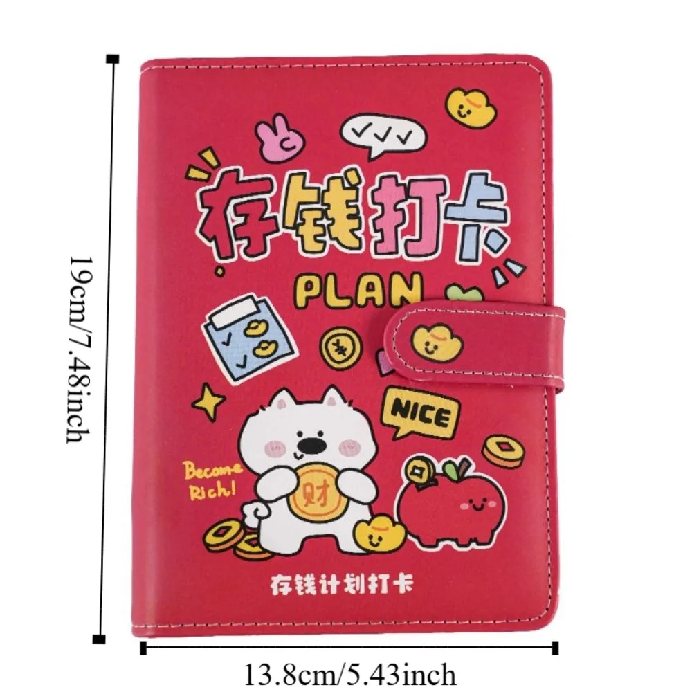 Wallet Storage Saving Money Binder Handbook Cash Envelopes Budget Binder with Lock PU Leather 50Sheets Planner Organizer Unisex