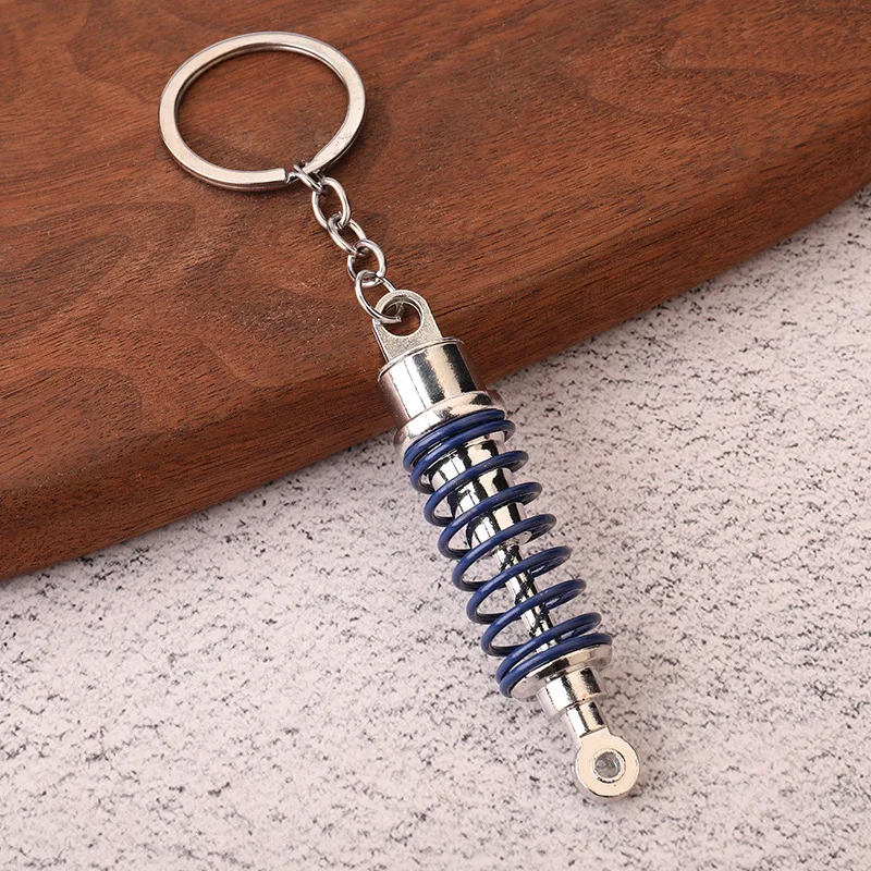shock absorber keychain Spring Car Part Shock Absorber Keyring Alloy Keychain Keyring Spring Shock Absorber Creative Gift