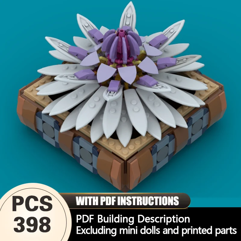 

Creators Animal Series Model MOC Building Bricks Desert Lotus Flower Modular Technology Gifts Holiday Assemble Children Toy Suit