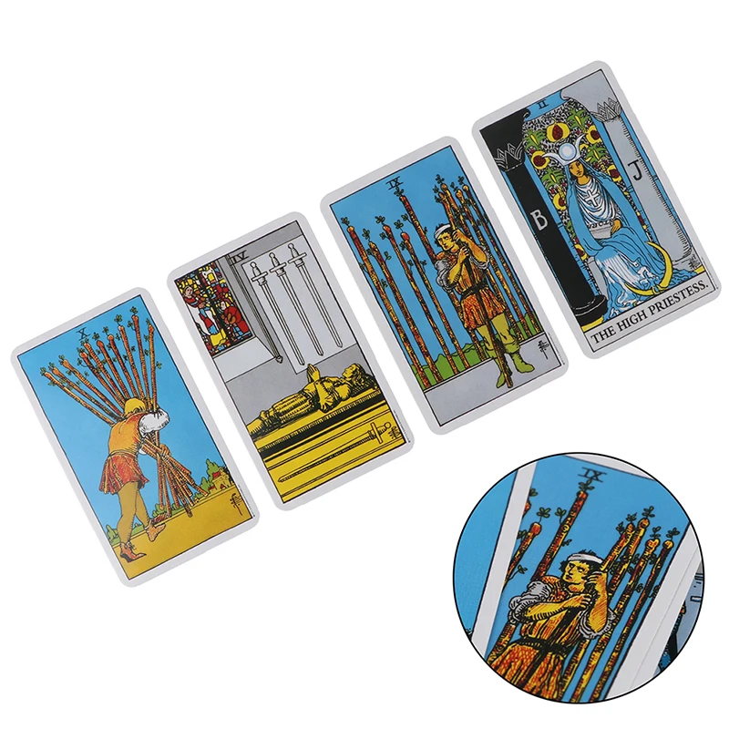 78PCS/BOX Children Full English Radiant Rider Wait Tarot Cards Toy High Quality Smith Deck Board Game