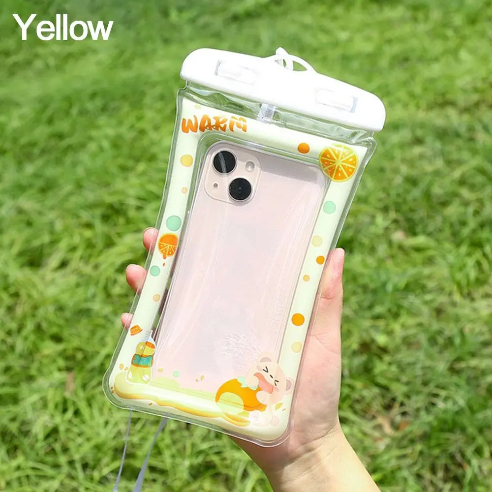 Bolsas adecuadas para teléfono móvil de dibujos animados, funda impermeable a la deriva, bolsa para teléfono con pantalla táctil para deportes acuáticos, natación