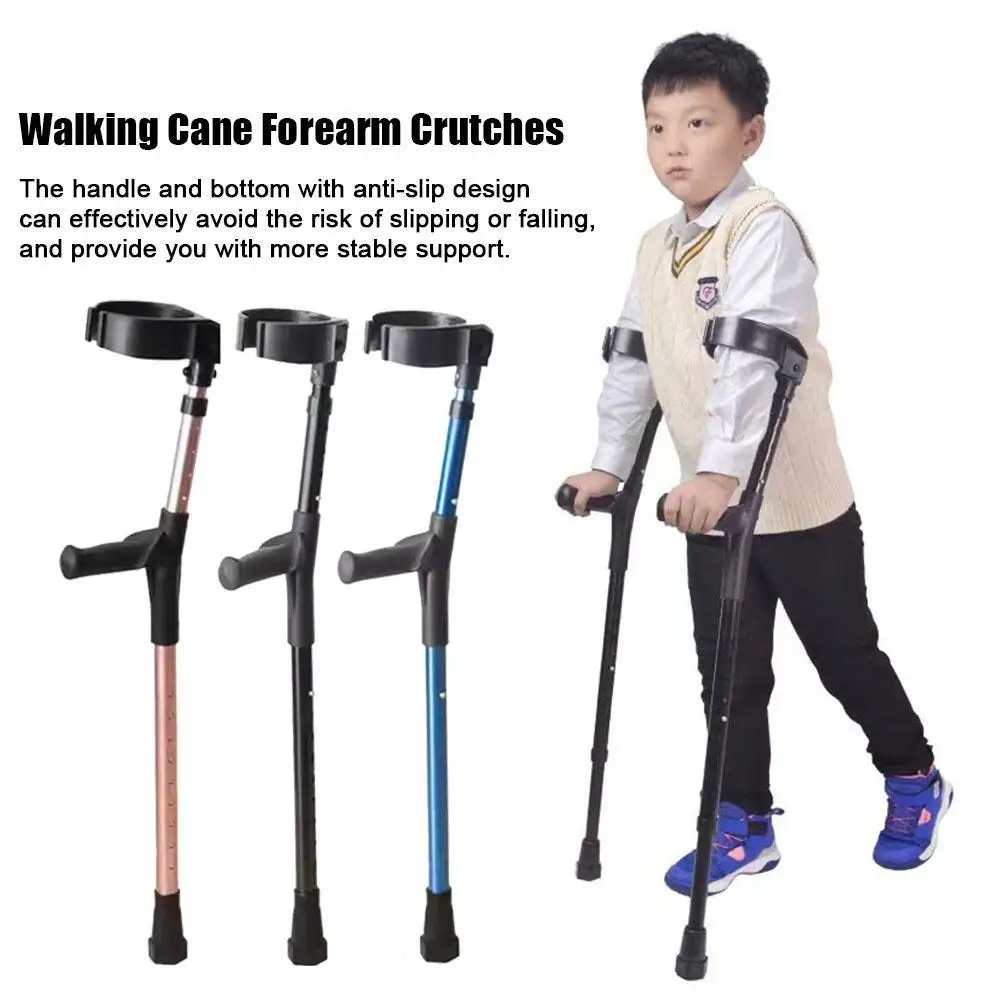 

Lightweight Non-slip Crutch Walking Cane Forearm Crutches Ergonomic Design Multi-function Walking Crutch Forearm Crutch