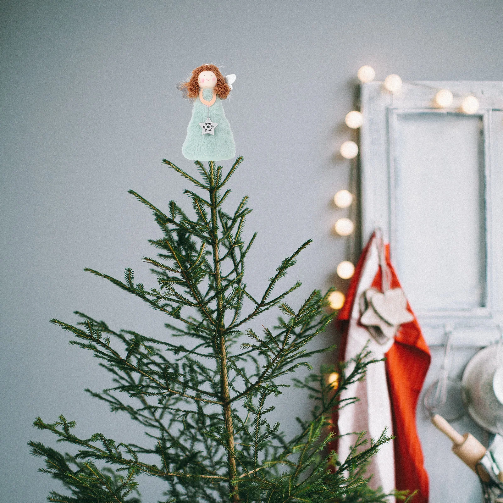 

1Pcs Christmas Angel Tree Topper Perfect Xmas Decoration Festival Supplies Xmas Tree Ornament Festival Supplies