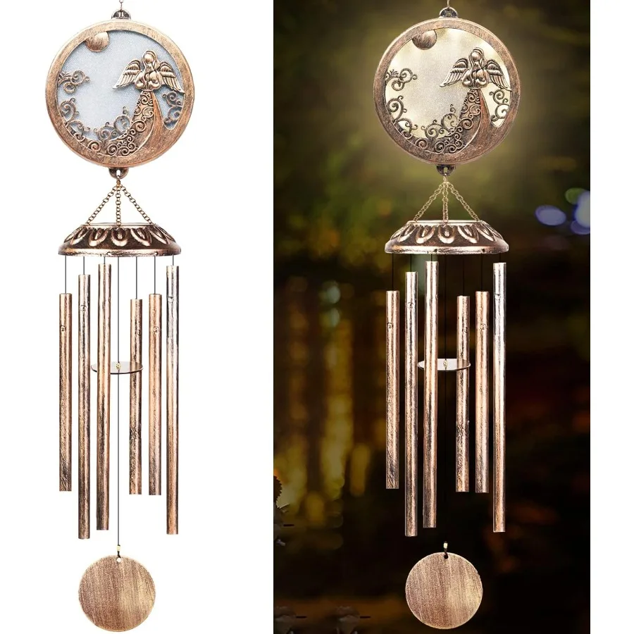 

Solar Angel Wind Chimes for OutsideMemorial Wind Chimes Memorial Wind Chime for Garden Patio Dr Gifts for Mom WomenLoss of Love