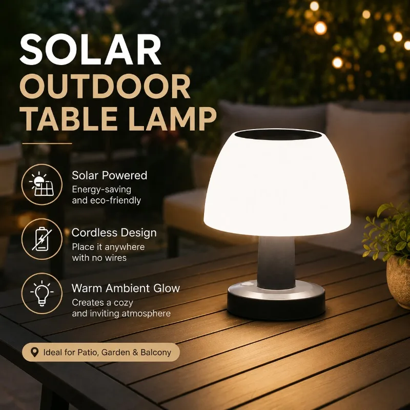 

New Solar Desk Lamp Garden Outdoor Courtyard Lamp Indoor Outdoor Home Atmosphere Long-lasting Solar Night Light