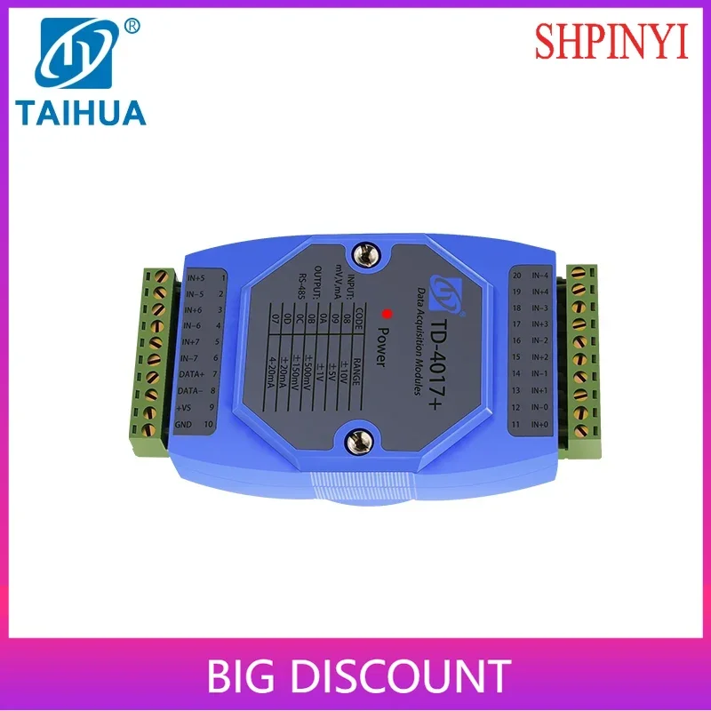 

8-Channel Analog Input Acquisition Module, 4-20mA/0-10V Signals, High Precision for Industrial Data Collection