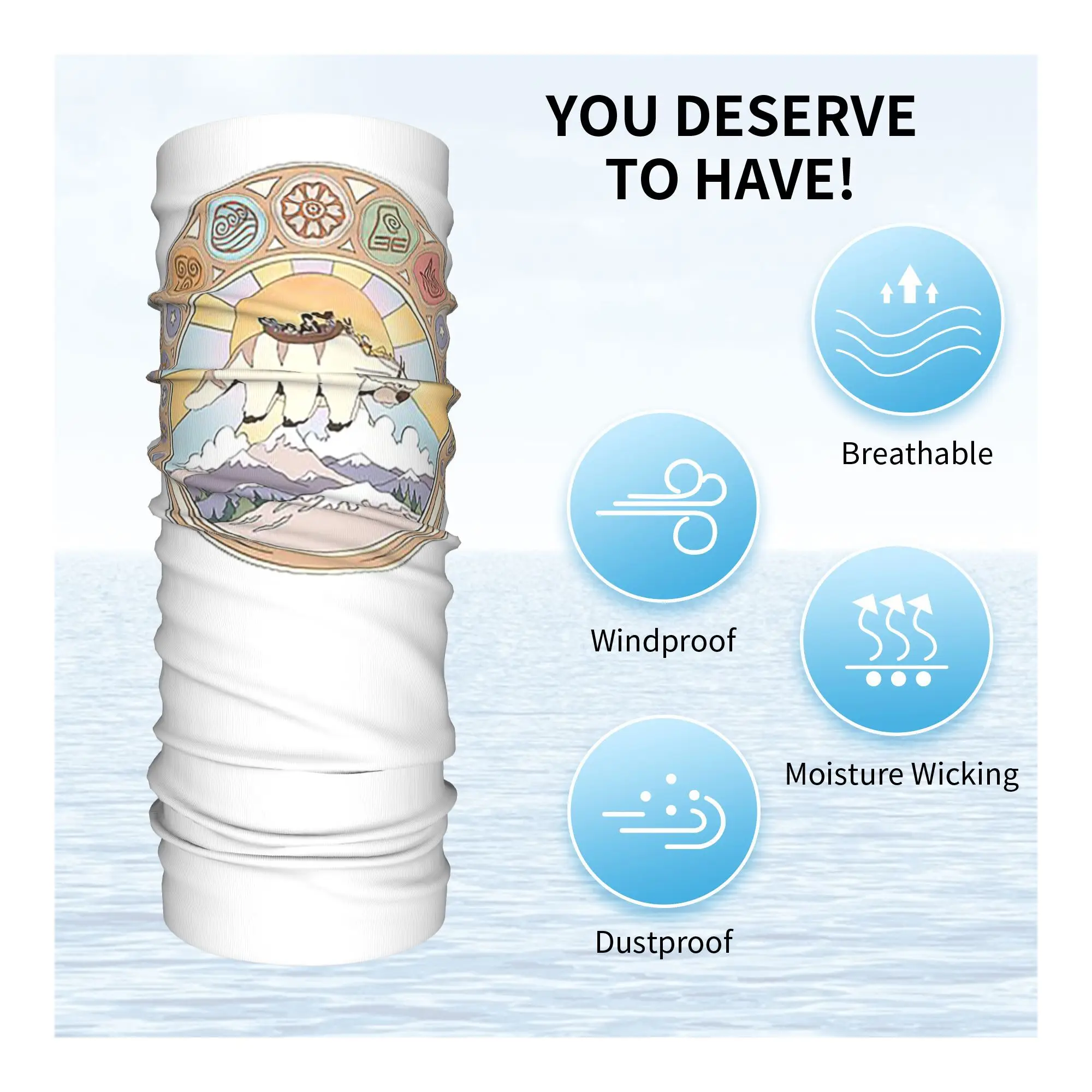 تصميم الصورة الرمزية والعناصر غطاء الرقبة باندانا قناع مطبوع وشاح متعدد الوظائف لركوب الدراجات