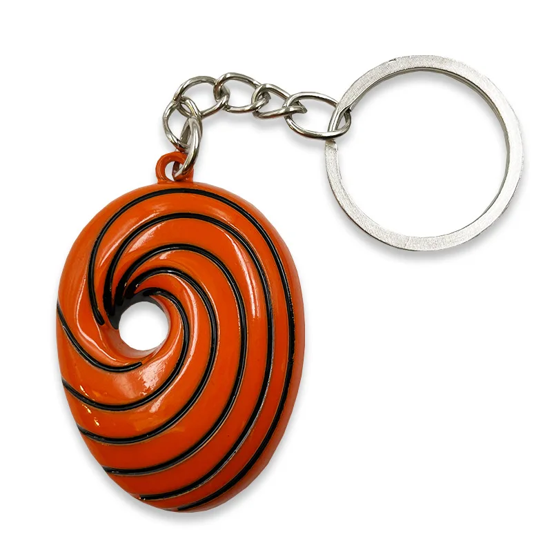 Narutos Uchiha Obito Migrant i Vortex Masque Modèle Porte-clés pour Homme, Métal Émail, Porte-clés Anime, GérCar Sac Décor, Bijoux Cadeau