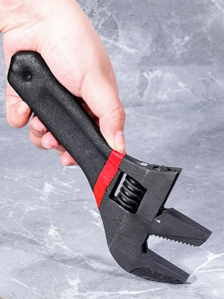 JUSTINLAU 1 Stück 6/8 Zoll Kurzgriff Verstellbarer Schraubenschlüssel, Übergroßer Offener Mini-Schraubenschlüssel, Großdurchmesser-Handwerkzeug für Badezimmerreparaturen – Detail 8