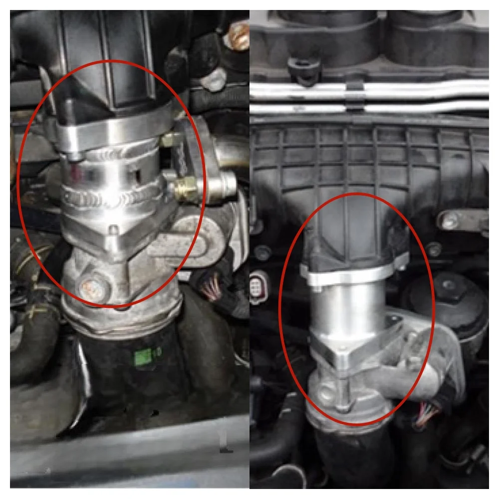 Racing modifiziertes einstellbares Zyklus-Auslassventil Ansaugkrümmer AGR-Zyklusventil Aluminium passend für Volkswagen MK5/ Golf 2.0TDI