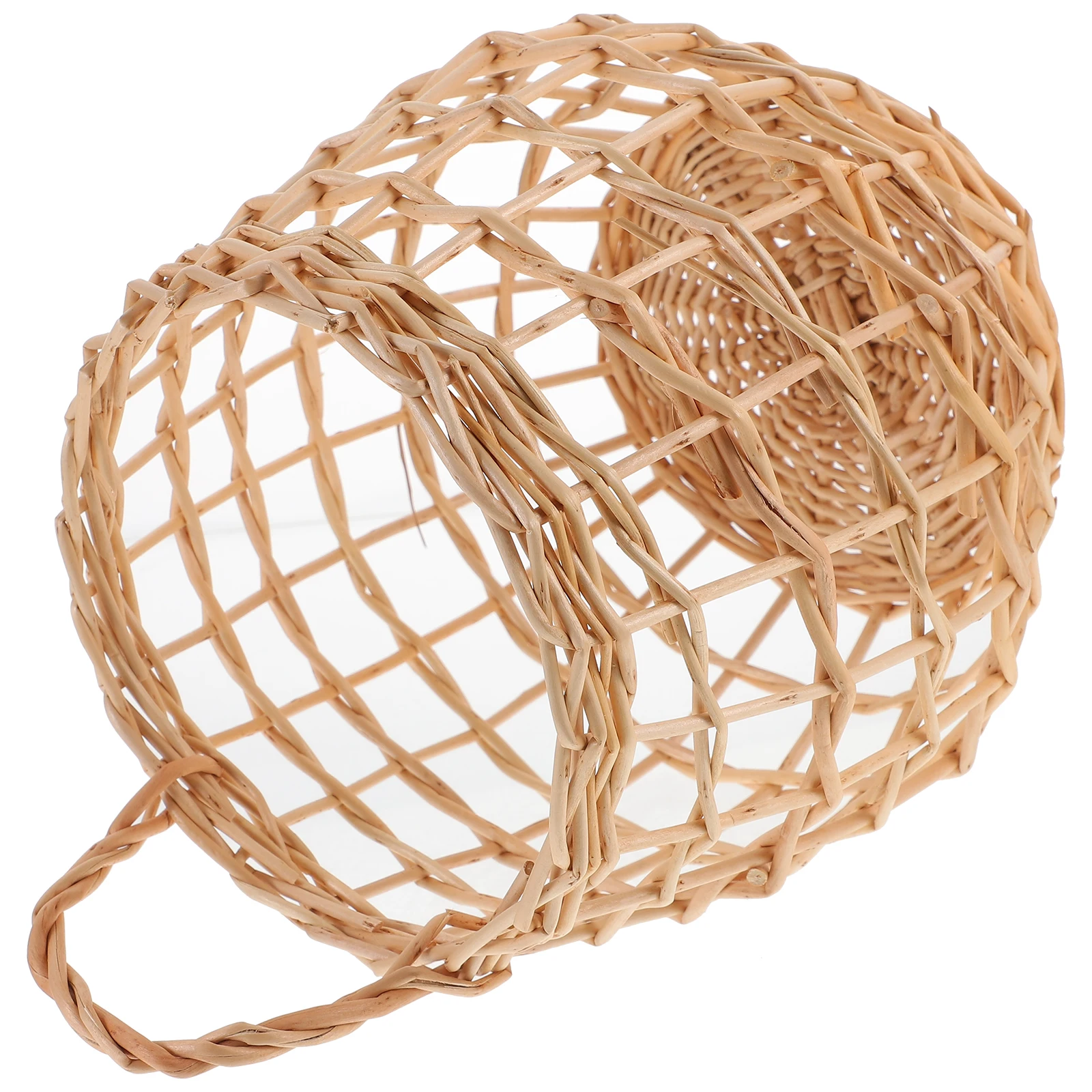 

Rattan Storage Baskets Hand Woven Kitchen Ginger Garlic Hollow Basket Waterproof Mildew Proof Wall Hanging Egg Basket