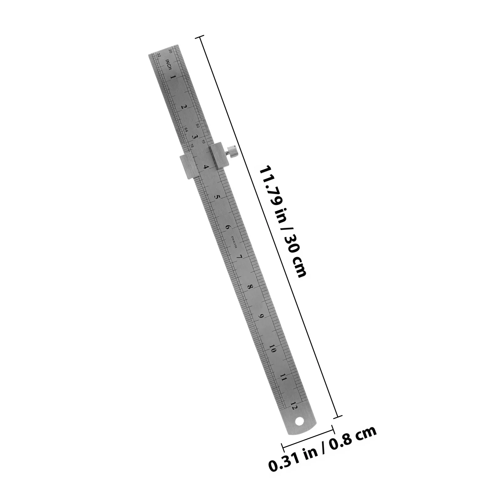 1 Set Heavy Duty Stainless Steel Ruler 30Cm Precision Straight Edge Measuring Tool For Carpentry Engineering Drawing School