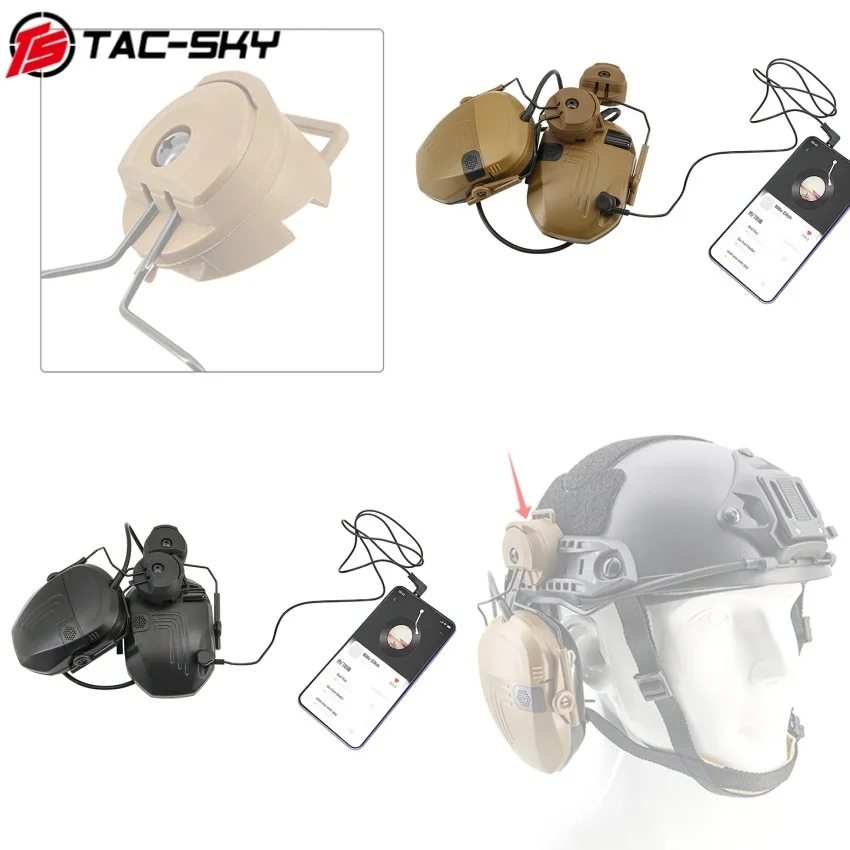 Anti Noise Sport Shooting Helmet Electronic Shooting Headphones Ear Protection Hunting Earmuffs for FAST Helmet ARC Rai