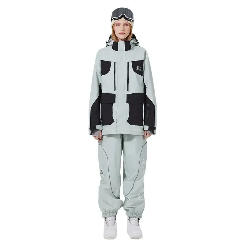 

New Winter Outdoor Couple Skiing Clothes Women's Single Board Sports Loose Ski Suit Men's Windproof Warm Breathable Snow Clothes