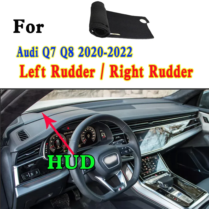 For Audi Q7 Q8 SQ7 SQ8 RSQ8 4MN 2020 2021 2022 Car Dashboard Mat Accsesories Anti-reflective Anti-slip Anti-dirty Pad