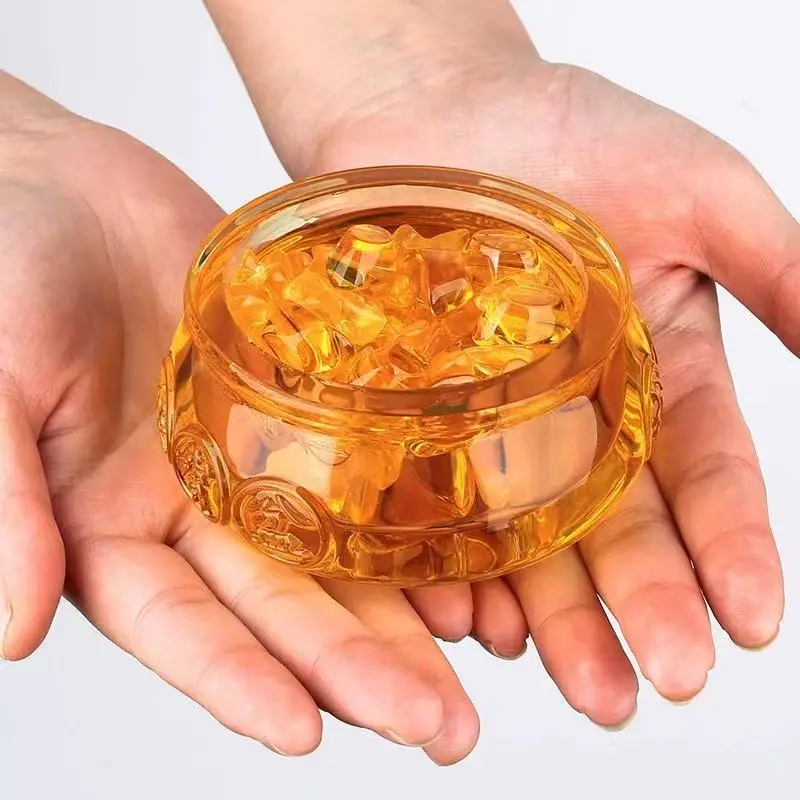 Topaz stone cornucopia decoration gold glass ingot home decoration decoration opening housewarming gift