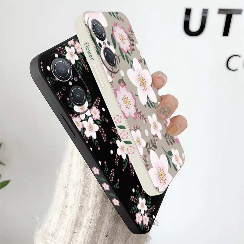 حافظة لهاتف هواوي نوفا 9 SE P40 Lite P30 Pro P20 Y7A Y7P P Smart 2021 Y9S Y9 Prime 2019 غطاء زهور من السيليكون المقاوم للصدمات