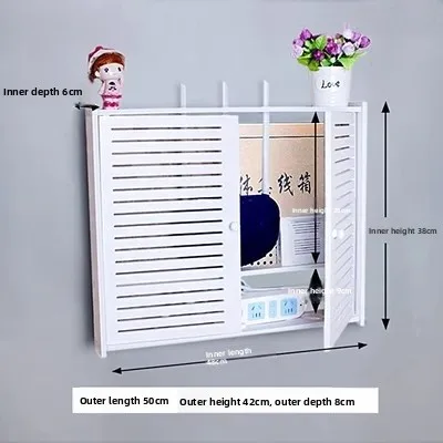 

Wirel Router Storage Box Wall-Mounted Decorative Concealment Box TV Box Desktop Placement No Drilling Required Optical