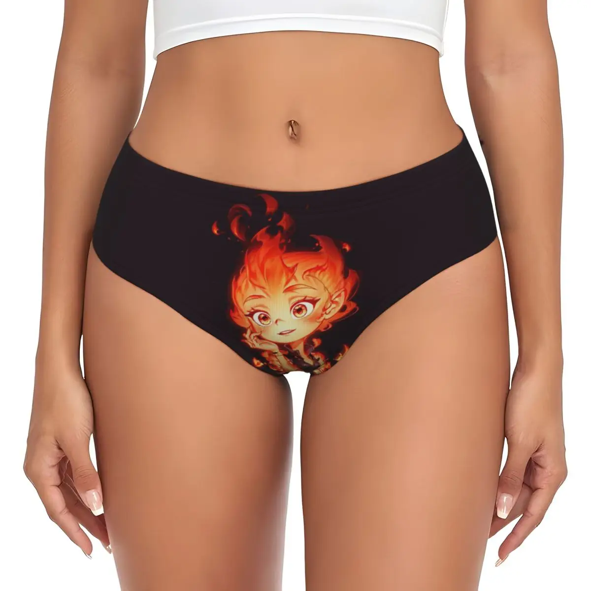 Custom Women Elemental Embe Anime Brief Panties Female Comfort Underwear Underpants