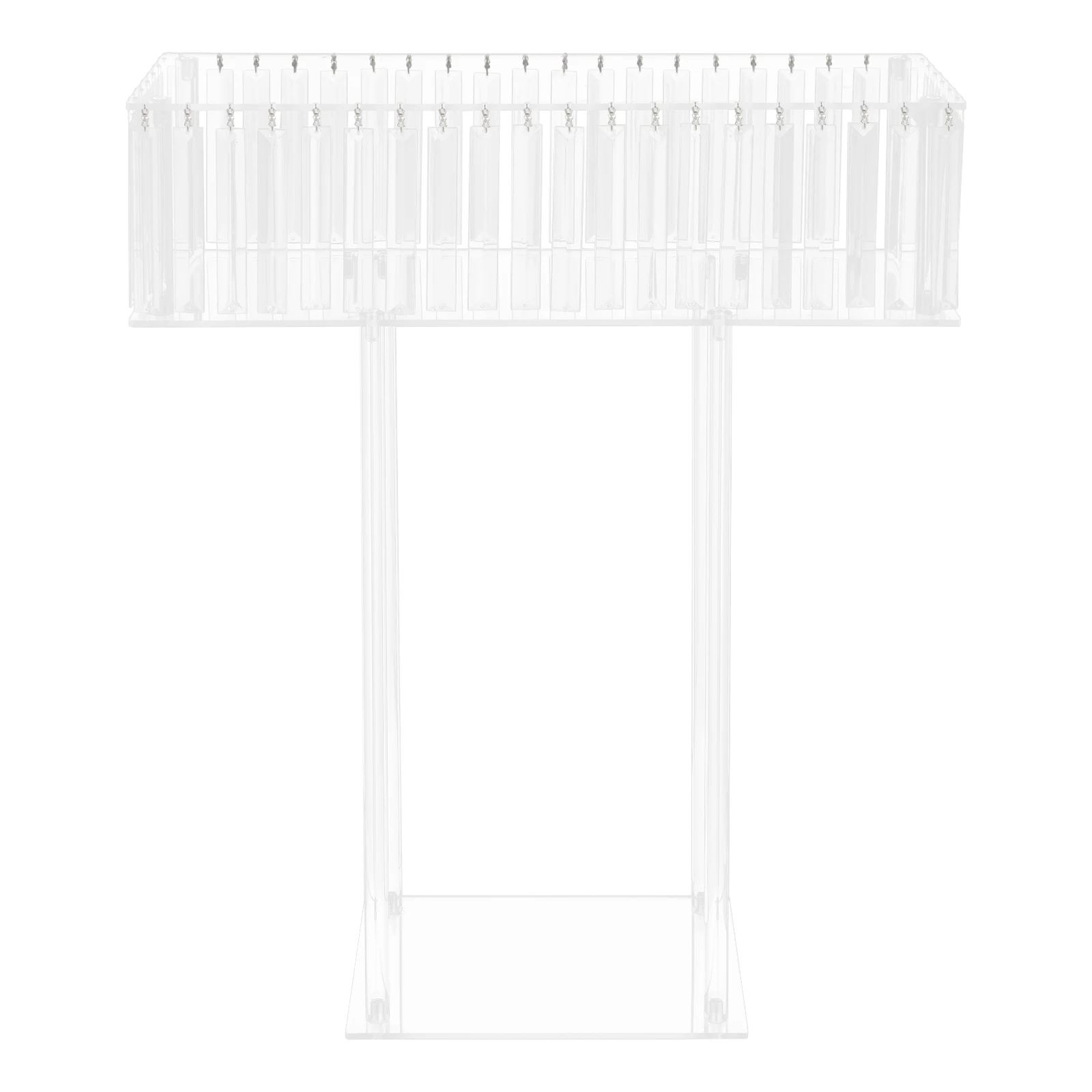 حامل زهور شفاف حديث مادة أكريليك 4 قضبان دعم، تصميم قابل للإزالة ديكور DIY، مثالي لحفلات الزفاف/الحفلات/العرض المنزلي #1