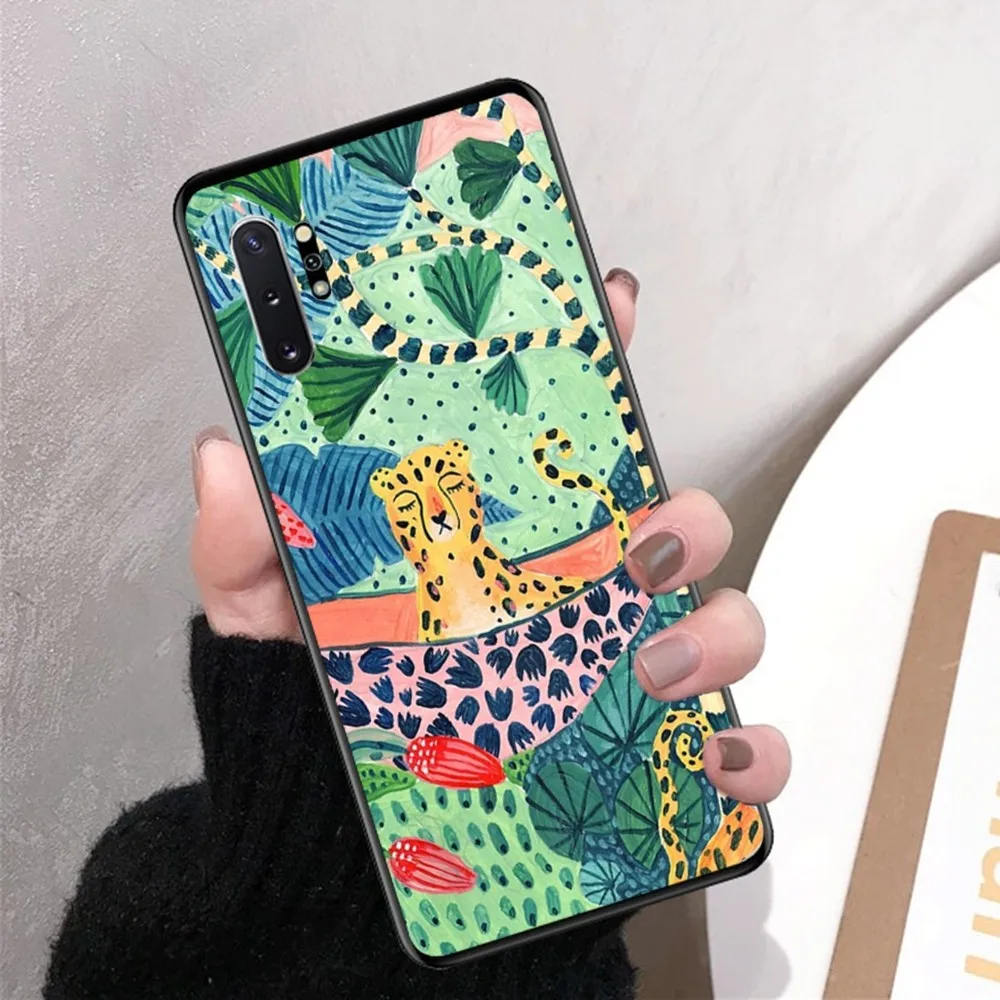 Cute Cartoon Anime Sloth Leopard Phone Case For Samsung Note 8 9 10 20 Pro Plus Lite M 10 11 20 30 21 31 51 A 21 22 42 02 03