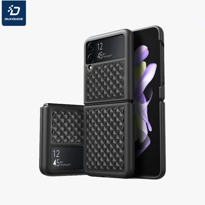 

DUX DUCIS Fashion diamond pattern Back cover For Samsung Galaxy Z Flip4 Does not affect wireless charging Shockproof Phone Case
