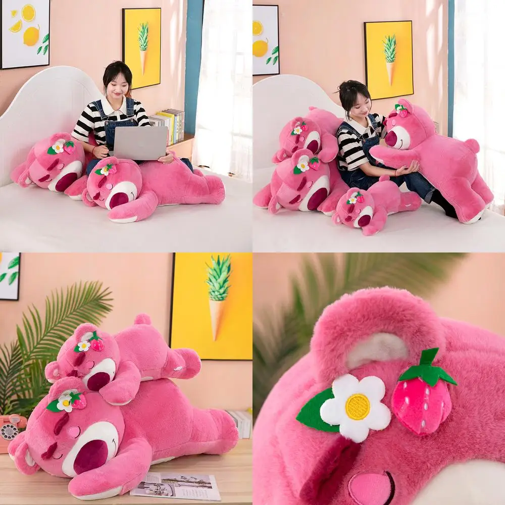 90 centimetri Disney Kawaii Lotso Peluche Rosa Strisciante Orsetto Farcito Bambola Regalo Di Compleanno per I Bambini Orso Fragola Carino Peluche giocattolo
