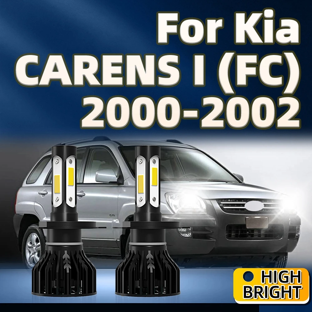 

2PCs LED 30000LM Headlights H4 Car Bulb High Quality 4Side CHip Brightnness For Kia CARENS I (FC) 2000 2001 2002