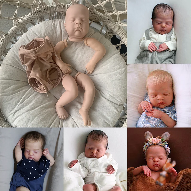 

20inch Remi-Ashton Reborn Doll Kit Lifelike Sleeping Unfinished Blank Doll Parts DIY Reborn Baby Kit Diy Toy