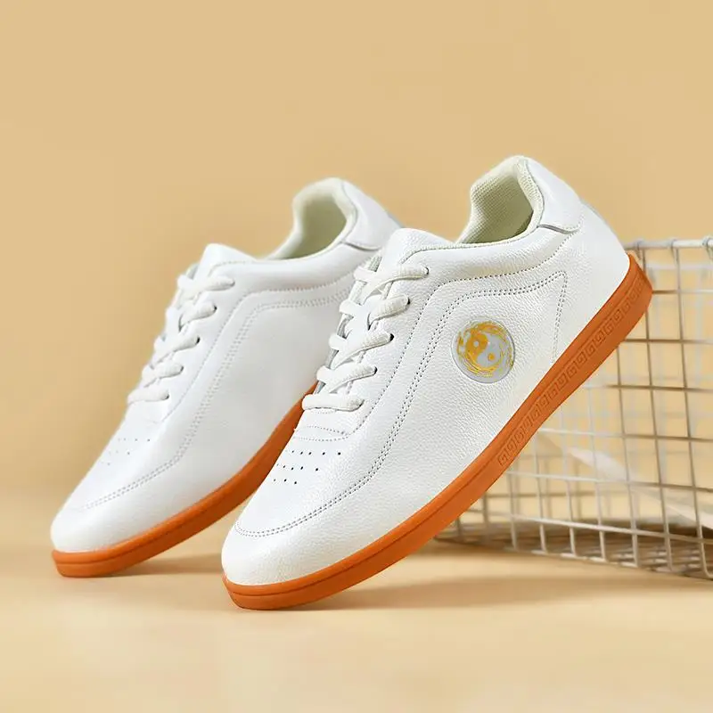 نمط جديد من الجلد أحذية تاي تشي للنساء والرجال أحذية الكونغ فو منخفضة الأعلى أحذية فنون الدفاع عن النفس الصينية التقليدية أحذية رياضية في الهواء الطلق #3