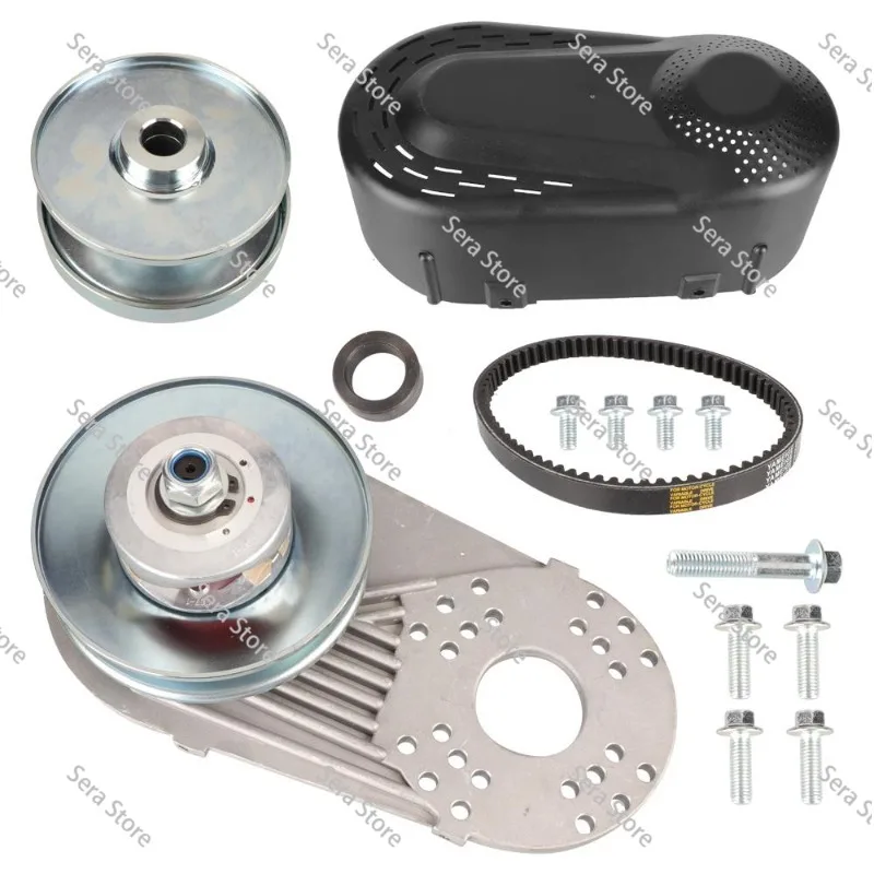 20mm CVT Clutch for Go-Kart Engines 164F/170F/GX160/GX200, Heat-Treated Steel Clutch Drum with Wear-Resistant Pads