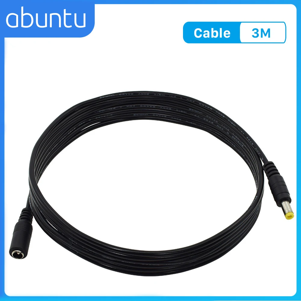 abuntu cabo de extensao tomada conector masculino wifi cabo da camera dc 12 2a m 10ft 55 mm x 21 mm 1pc 01